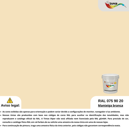 RAL 075 90 20 (P) Manteiga branca