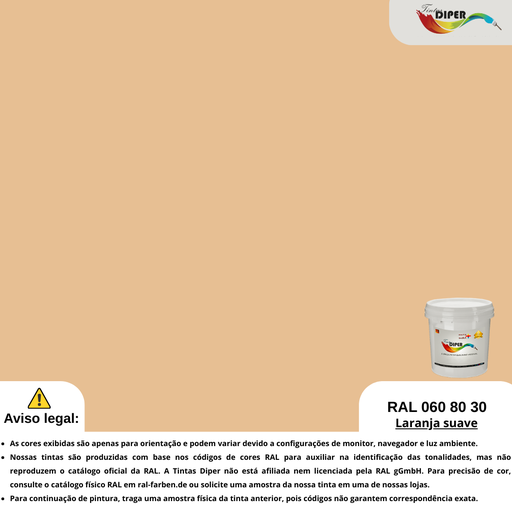 RAL 060 80 30(T)Laranja suave